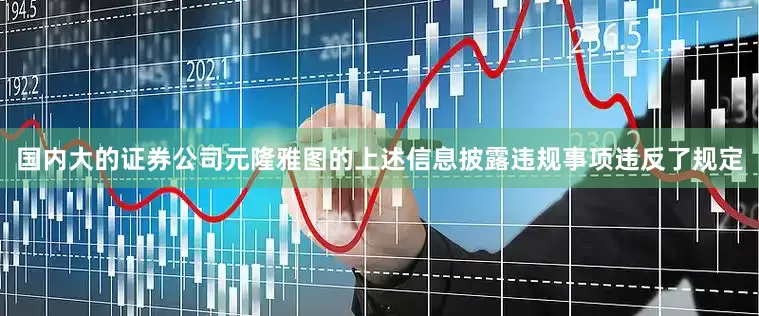 国内大的证券公司元隆雅图的上述信息披露违规事项违反了规定