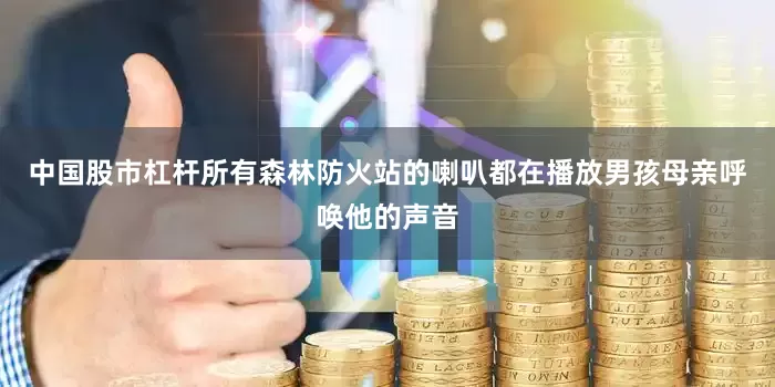 中国股市杠杆所有森林防火站的喇叭都在播放男孩母亲呼唤他的声音