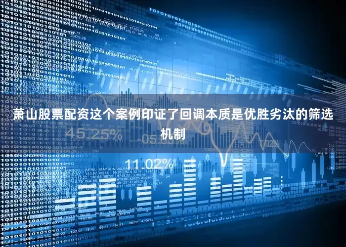 萧山股票配资这个案例印证了回调本质是优胜劣汰的筛选机制